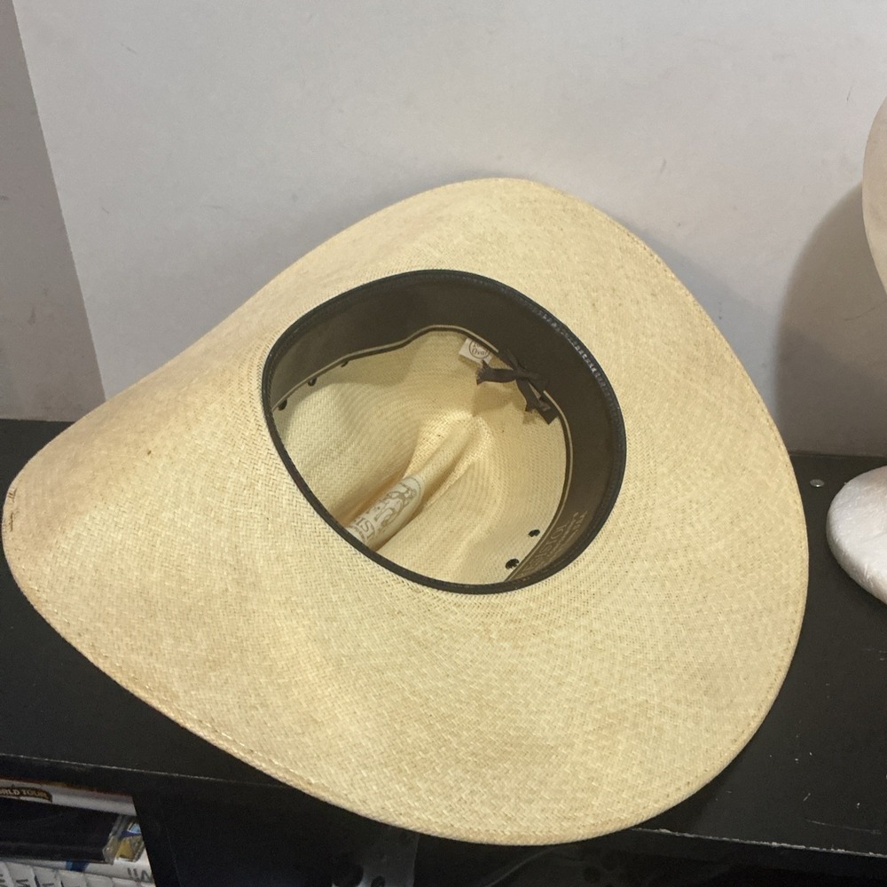 Vintage Resistol George Straight Cowboy Hat Size 7 Hat Is Dirty Long Oval Bent - Picture 7 of 9